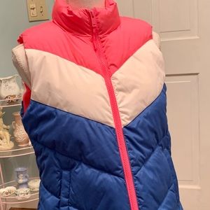 Womens GAP Warmest Puffer Vest Neon Pink Rose, size Med